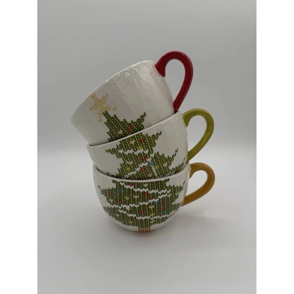 Threshold Christmas Tree‎ Sweater Oversized Holiday Mugs Set Of 3